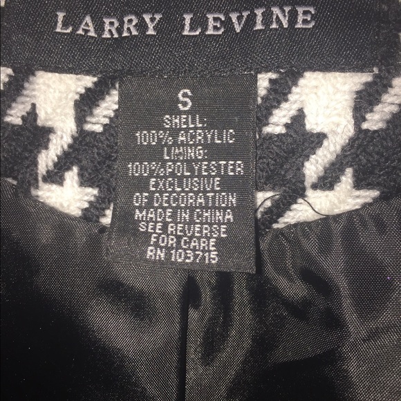 Black/White Houndstooth Blazer Jacket S - Picture 3 of 4